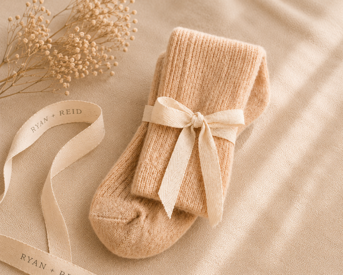 Soft Knit Lounge Socks: Coral